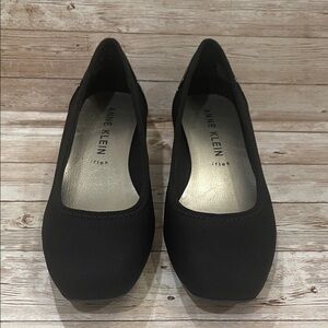 Anne Klein Wisher Flexible Aport Wedge Black Pumps NWT SIZE 6M
